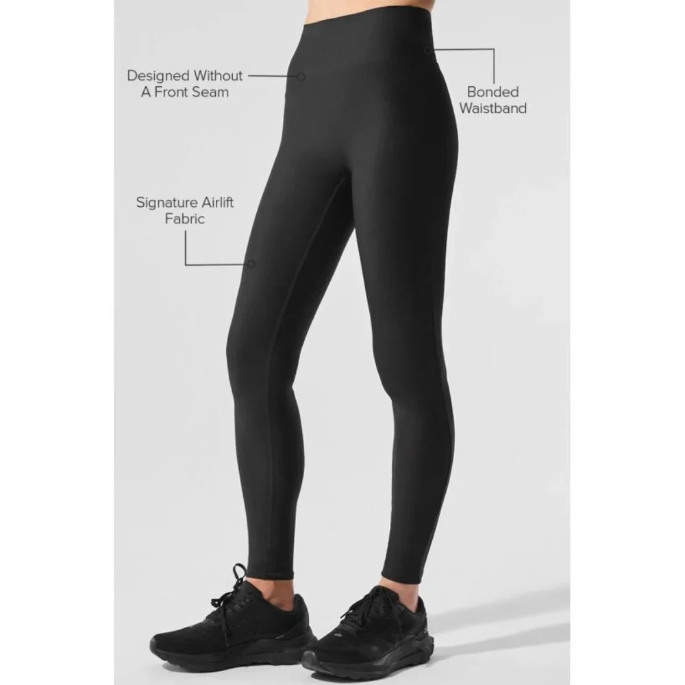 Alo Airlift High-Waist Sleek Leggings Black High-Rise Waist Waisted Tights Pants